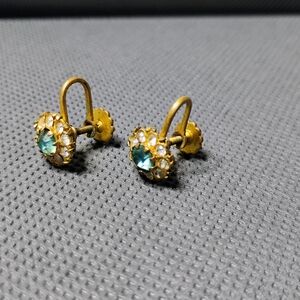 Coro Gold Floral Clip On Earrings